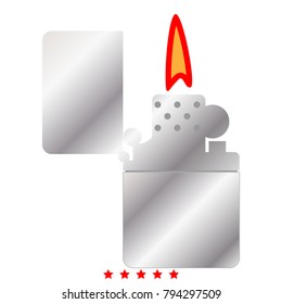 Cigarette lighter icon .