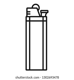 Cigarette lighter icon. Outline cigarette lighter vector icon for web design isolated on white background