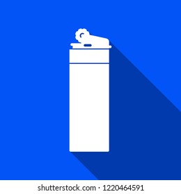 Cigarette lighter icon with shadow , sign design