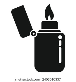 Cigarette lighter icon simple vector. Tourist equipment. Campsite vacation travel