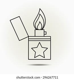 Cigarette lighter icon. vector