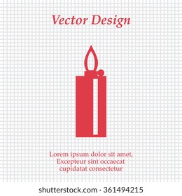 cigarette lighter icon, vector illustration. Flat design style
