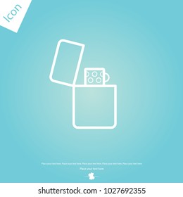 Cigarette lighter line icon