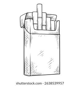 cigarette line art drawing illustration