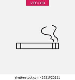 Cigarette line icon, vector simple trendy style illustration for web and app..eps