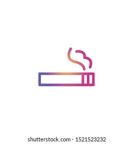 Cigarette  - Line Vector Icon