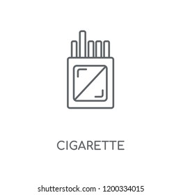 Cigarette linear icon. Cigarette concept stroke symbol design. Thin graphic elements vector illustration, outline pattern on a white background, eps 10.