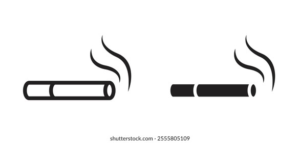 Cigarette liner icon vector set.