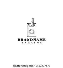 cigarette logo cartoon icon design template black modern isolated concept illustration