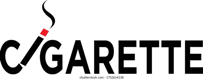Cigarette logo design stock vector