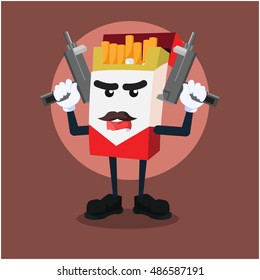 cigarette mafia illustration design