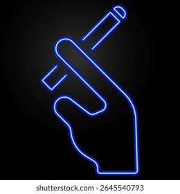 sinal de neon de cigarro, design de banner brilho moderno, tendências de design moderno colorido no fundo preto. Ilustração vetorial.