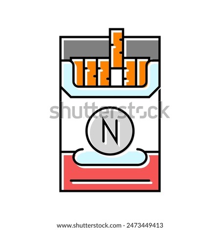 cigarette nicotine color icon vector. cigarette nicotine sign. isolated symbol illustration