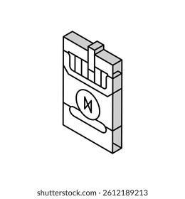 cigarette nicotine isometric icon vector. cigarette nicotine sign. isolated symbol illustration