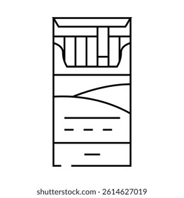 cigarette nicotine line icon vector. cigarette nicotine sign. isolated contour symbol black illustration