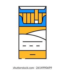 cigarette nicotine line icon vector. cigarette nicotine sign. isolated symbol illustration