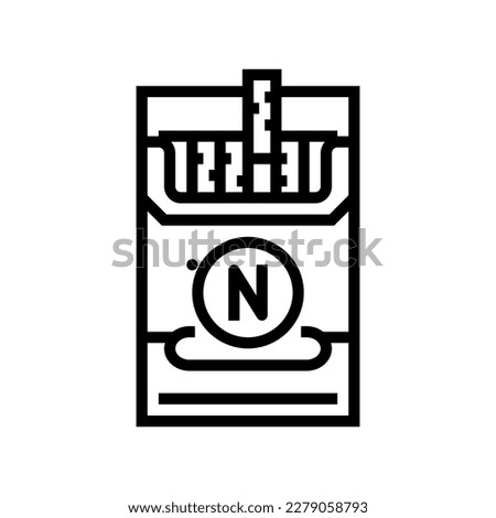 cigarette nicotine line icon vector. cigarette nicotine sign. isolated contour symbol black illustration