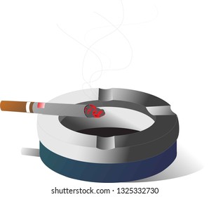 cigarette on the ashtray