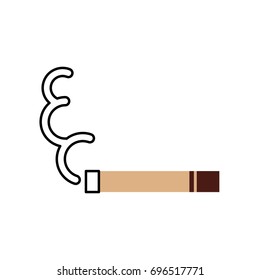 Cigarette on isolated icon