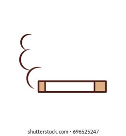 Cigarette on isolated icon