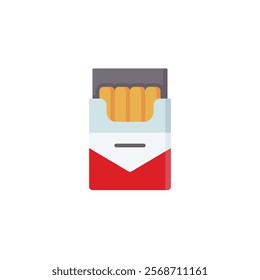 Cigarette pack icon flat vector design