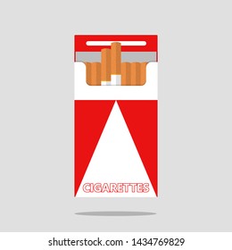 Cigarette Pack Icon Vector Illustration