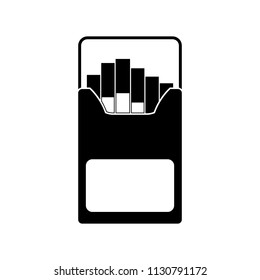 Cigarette pack open, smoking vector icon