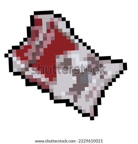 Cigarette pack pixel on a white isolated background. Wrinkled packaging, rubbish. Smoking cessation concept. Vector isolated on white background