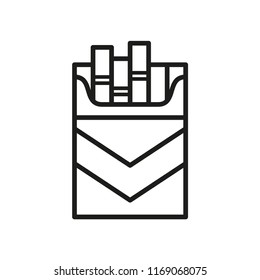 Cigarette Pack Vector Icon 