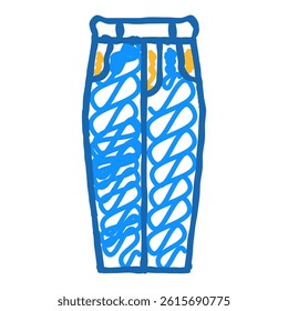 cigarette pants clothes doodle icon sketch vector. cigarette pants clothes sign. isolated symbol illustration
