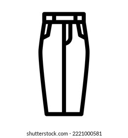 cigarette pants clothes line icon vector. cigarette pants clothes sign. isolated contour symbol black illustration