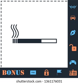 Cigarette. Perfect icon with bonus simple icons