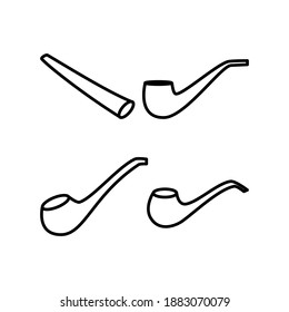 cigarette pipe icon design vector template
