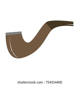 cigarette pipe icon flat color