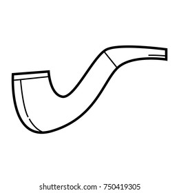 cigarette pipe icon outline