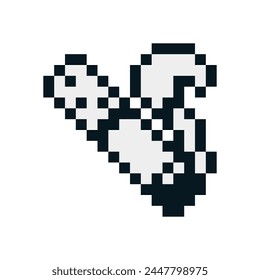 Cigarette pixel art icon. Isolated vector illustration. Design for stickers, logo, app, website, embroidery.