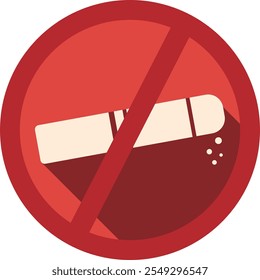 cigarette red ban danger addiction caution warning