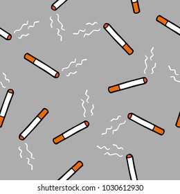 cigarette seamless doodle pattern