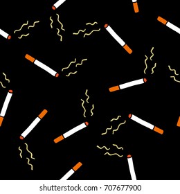 cigarette seamless doodle pattern