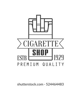 Cigarette Shop Premium Quality Smoking Club Monochrome Stamp For A Place To Smoke Vector Design Template