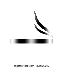 Cigarette sign on white background. Vector illustration.