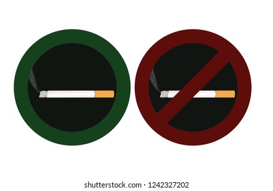 Cigarette sign. vector illustration