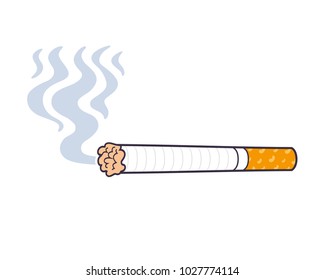 Cigarette Smoke Cartoon Stock Vector (Royalty Free) 1027774114 ...