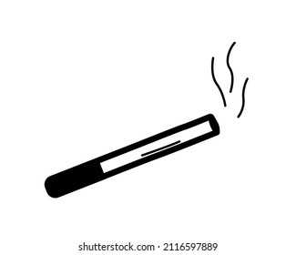 Cigarette Smoke Doodle Icon Vector Illustration Stock Vector (Royalty ...