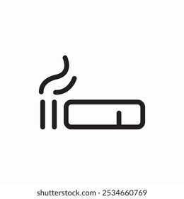 cigarette smoke icon sign vector