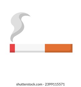 Cigarette and smoke icon. Smoking icon. Vector.