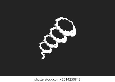 cigarette smoke icon. vape smoke