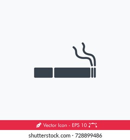 Cigarette (Smoke) Icon / Vector