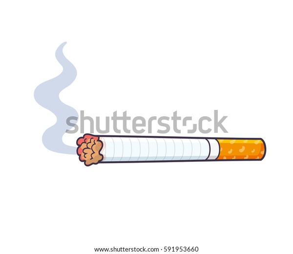 Cigarette Smoke Isolated Stock Vector (Royalty Free) 591953660 ...