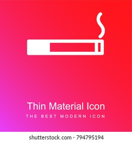 Cigarette with Smoke red and pink gradient material white icon minimal design